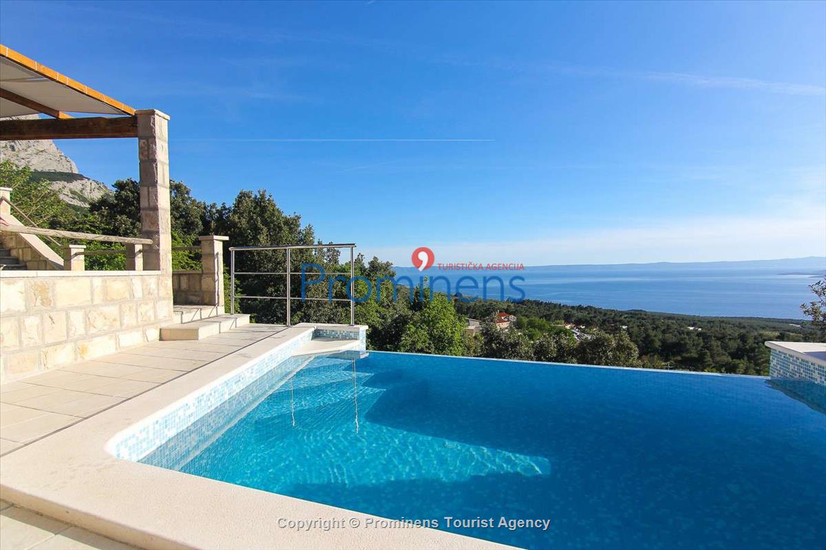 Ferienhaus Villa Dado Baška Voda,  Makarska Riviera  Kroatien  mit Meerblick beheiztem Pool und Garten