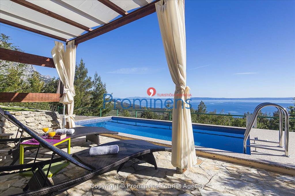 Ferienhaus mit Pool Vista Mare Baška Voda Kroatien