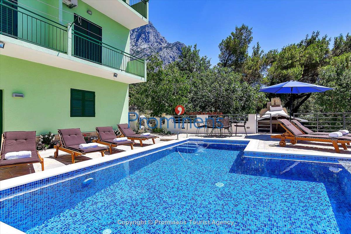 Ferienhaus Sergio mit beheiztem Pool bei Baška Voda an der Makarska Riviera mieten  Familienurlaub in Dalmatien