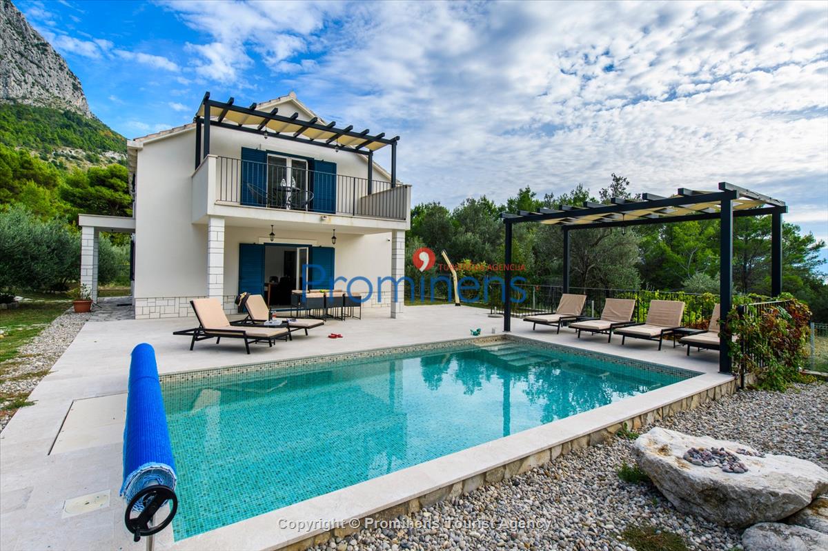 Modernes Ferienhaus Blue Stone mit beheiztem Pool in Zaostrog  Makarska Riviera,  Familienurlaub in Kroatien