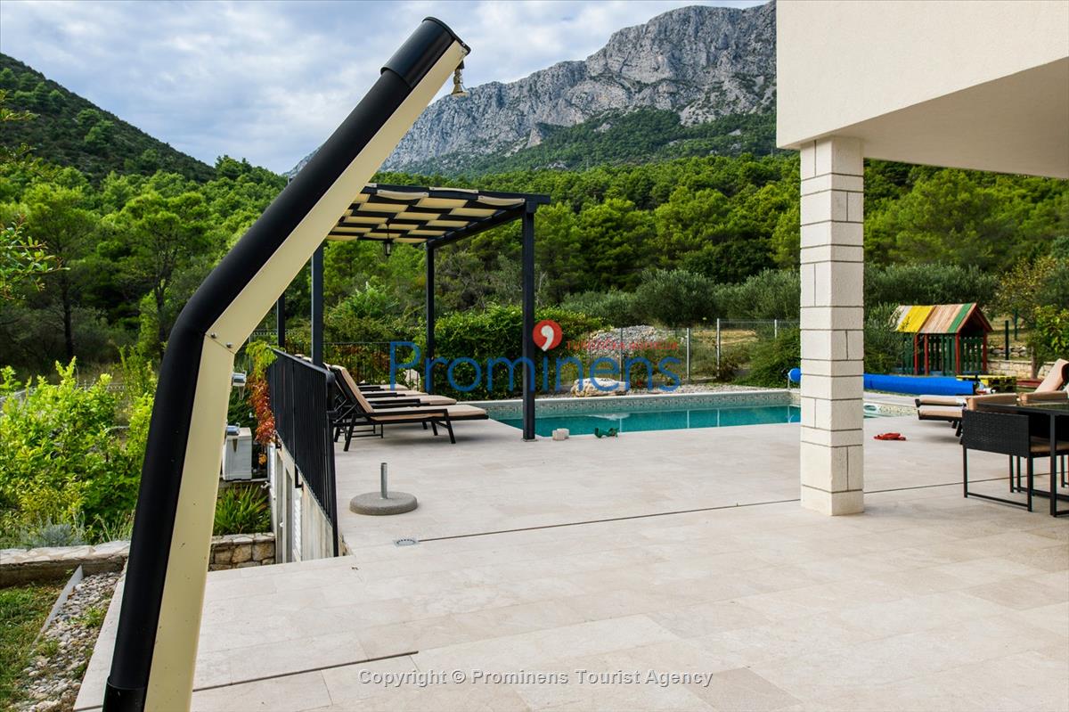 Modernes Ferienhaus Blue Stone mit beheiztem Pool in Zaostrog  Makarska Riviera,  Familienurlaub in Kroatien