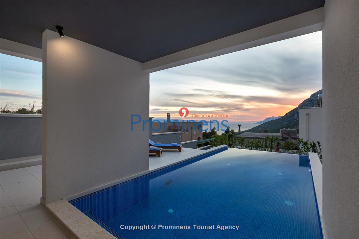 Ferienhaus Villa E mit Pool un Meerblick bei Baška Voda , Makarska Riviera  Dalmatien mieten