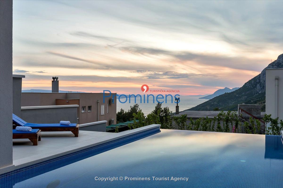 Ferienhaus Villa E mit Pool un Meerblick bei Baška Voda , Makarska Riviera  Dalmatien mieten