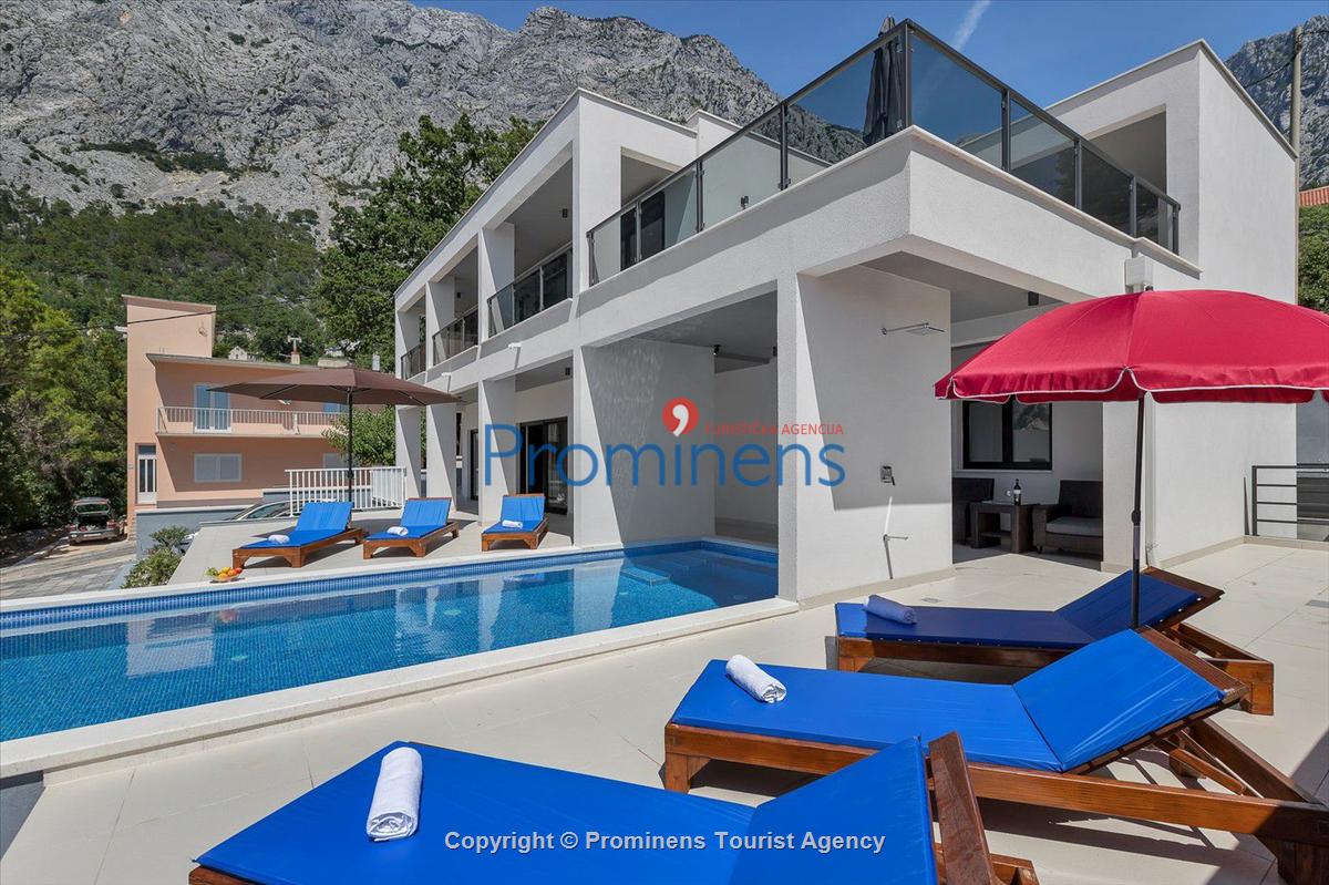 Ferienhaus Villa E mit Pool un Meerblick bei Baška Voda , Makarska Riviera  Dalmatien mieten